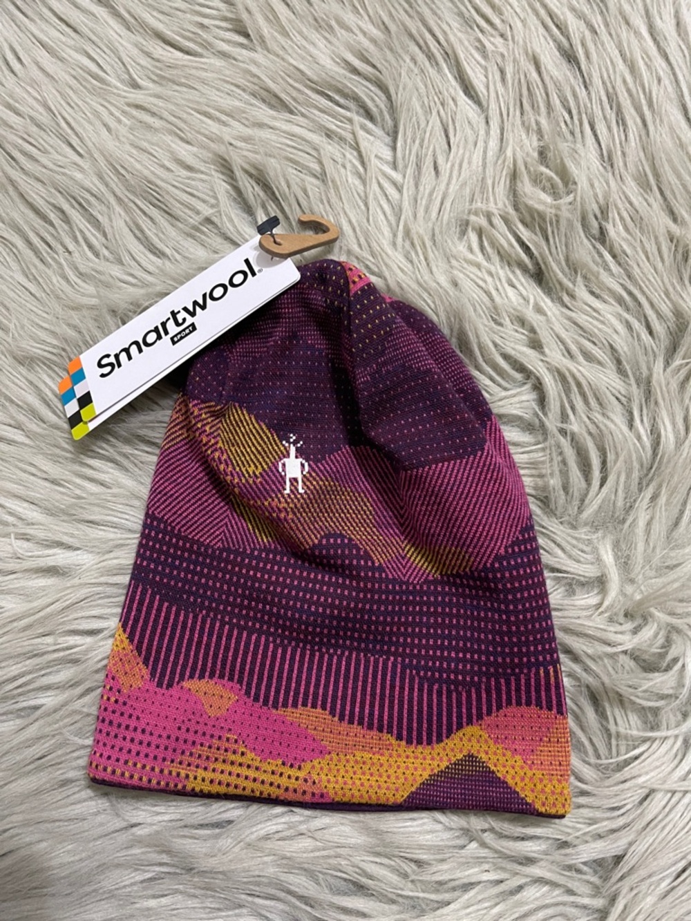 Smartwool Purple, Pink‎ & Gold Knit Cuffed Beanie - Picture 2 of 4